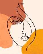 Abstract Face Line Paint By Numbers