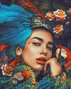 Abstract Parrot Woman NEW Paint By Numbers