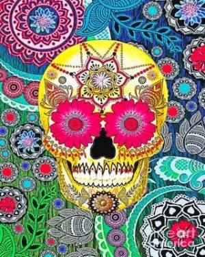 Mandala Sugar Skull Paint By Numbers