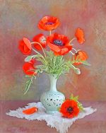 Poppies Vase Paint By Numbers