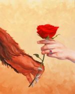 Beauty and The Beast Rose paint by numbers