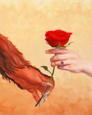 Beauty and The Beast Rose paint by numbers