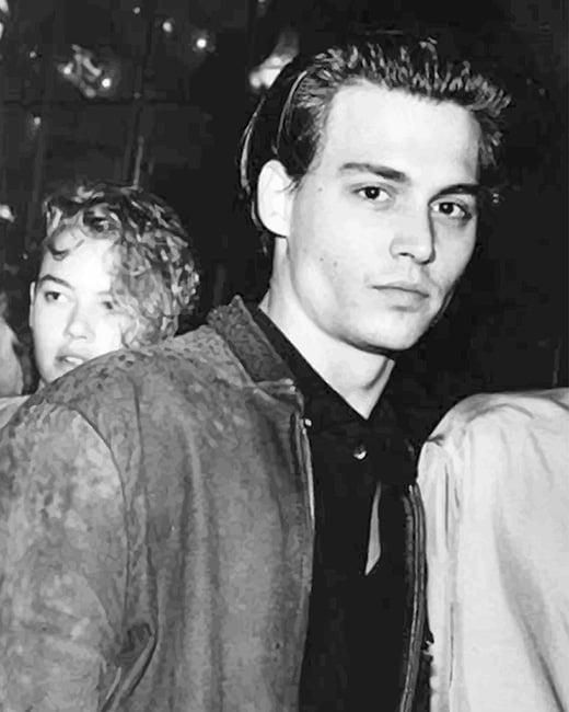 Black And White Johnny Deep Paint By Numbers