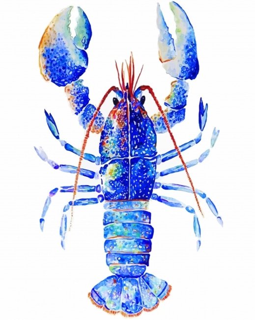Blue Lobster Paint By Numbers