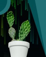 Cactus In Vase Paint By Numbers