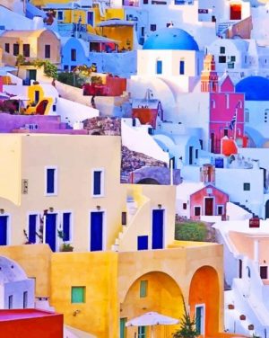 Greece Houses Paint By Numbers