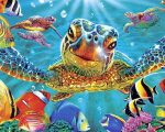 Colorful Milton Turtle NEW Paint By Numbers