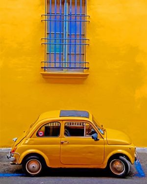 Yellow Mini Car Paint By Numbers