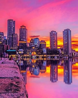 Fan Pier Park Boston Paint By Numbers