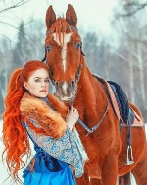 Girl With Horse Paint By Numbers