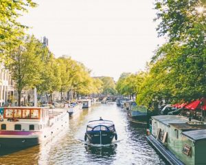 Amsterdam Canal Boats Paint By Numbers