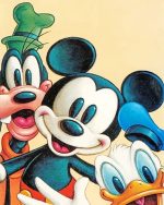 Mickey Goofy And Donald Duck Paint By Numbers