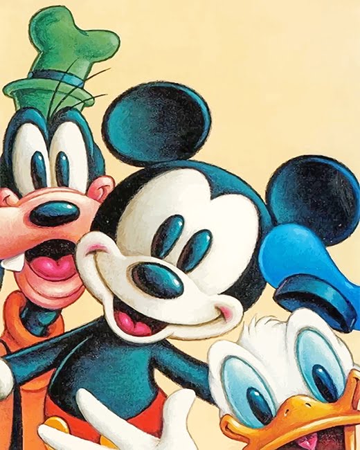 Mickey Goofy And Donald Duck Paint By Numbers