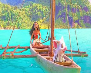 Moana And Pua Paint By Numbers