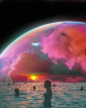 Space Beach Paint By Numbers