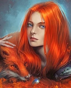 Orange Fox Woman NEW Paint By Numbers
