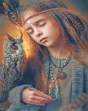 Native Gil And Owl Paint By Numbers