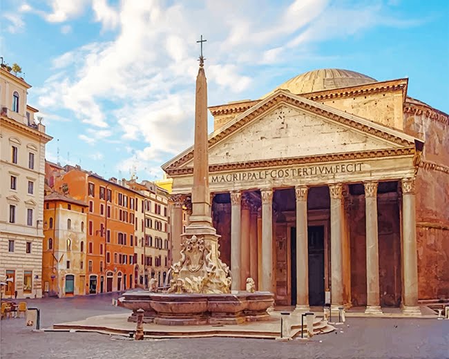 Pantheon Rome Paint By Numbers
