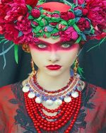 Queen Of Red Wreath Chaplet Flower Crown NEW Paint By Numbers