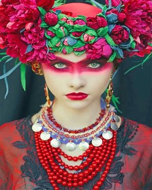 Queen Of Red Wreath Chaplet Flower Crown NEW Paint By Numbers