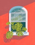 Plants In Window Paint By Numbers