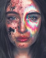 Broken Colorful Girl Paint By Numbers
