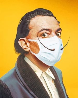 Salvador Dali Wearing Mask Paint By Numbers