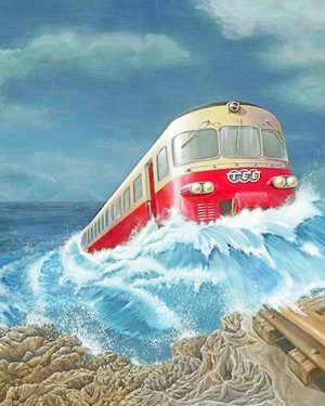 Train In The Water Paint By Numbers