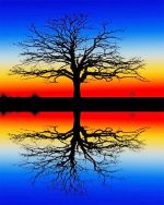 Dead Tree Silhouette Paint By Numbers