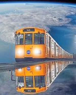 Yellow Train Paint By Numbers