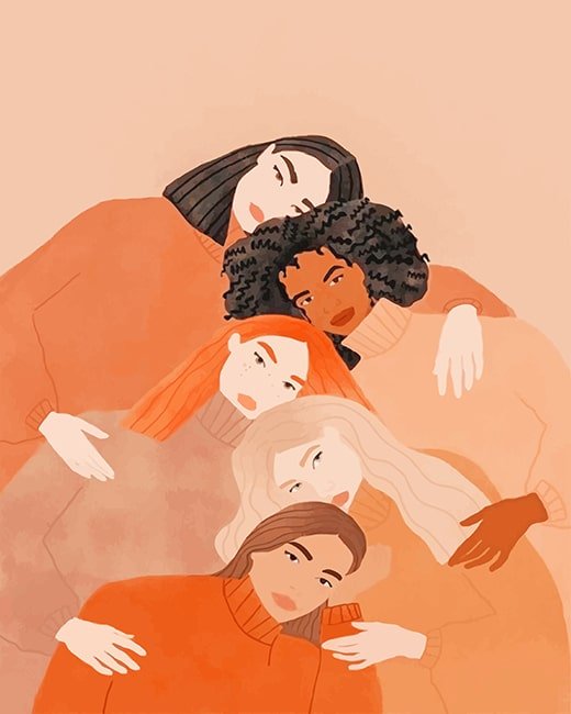 Illustration Women Paint By Numbers