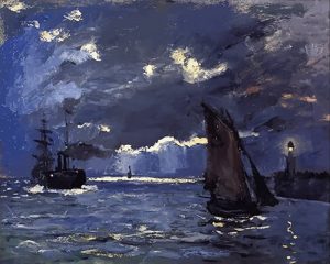 A Seascape Shipping by Moonlight NEW Paint By Numbers