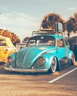 Blue Antique Car Paint By Numbers