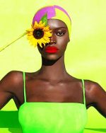 African Women And Sunflower Paint By Numbers