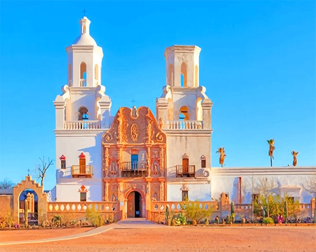 San Xavier Church Paint By Numbers