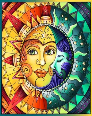 Art Sun And Moon NEW Paint By Numbers