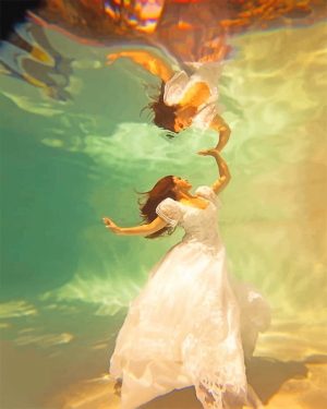 Bride Underwater Paint By Numbers
