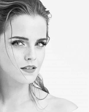 Monochrome Emma Watson Paint By Numbers
