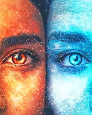Ice And Fire Eyes Paint By Numbers