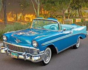Blue Classic Car Paint By Numbers