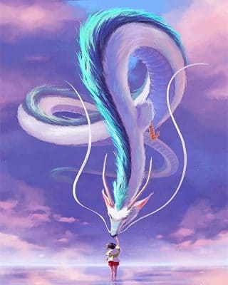 Chihiro and haku paint by numbers