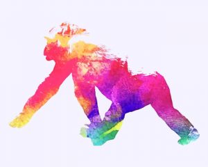 Colorful Abstract Gorilla Paint By Numbers