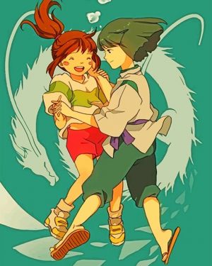Haku And Chihiro Paint By Numbers