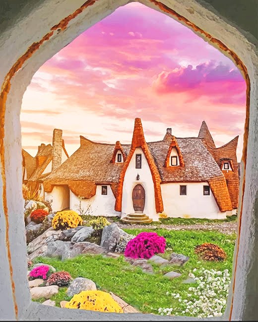 Fairytale Houses Paint By Numbers