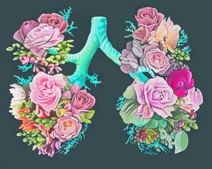 Floral Lungs Paint By Numbers