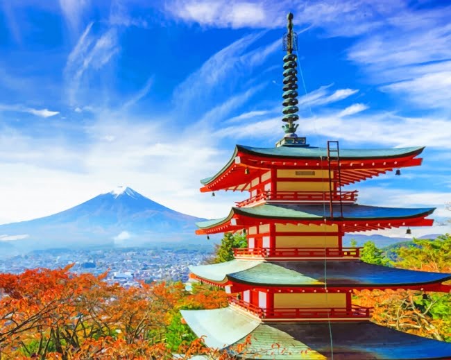 Arakurayama Sengen Park Paint By Numbers