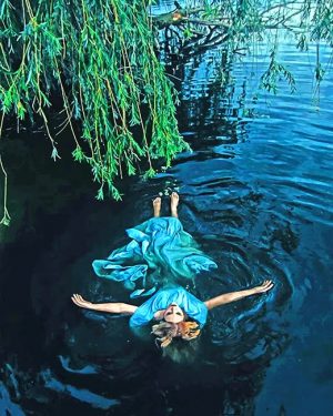 Girl Laying On Water Paint By Numbers