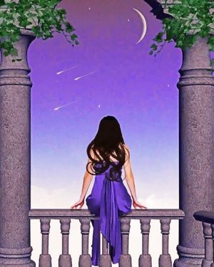 Girl Watching The Sky Paint By Numbers