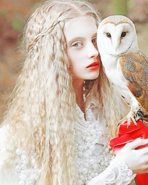 Girl With Owl Paint By Numbers