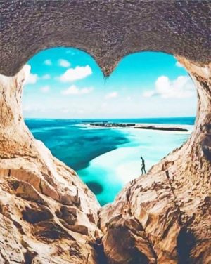 Heart Beach Cave Paint By Numbers